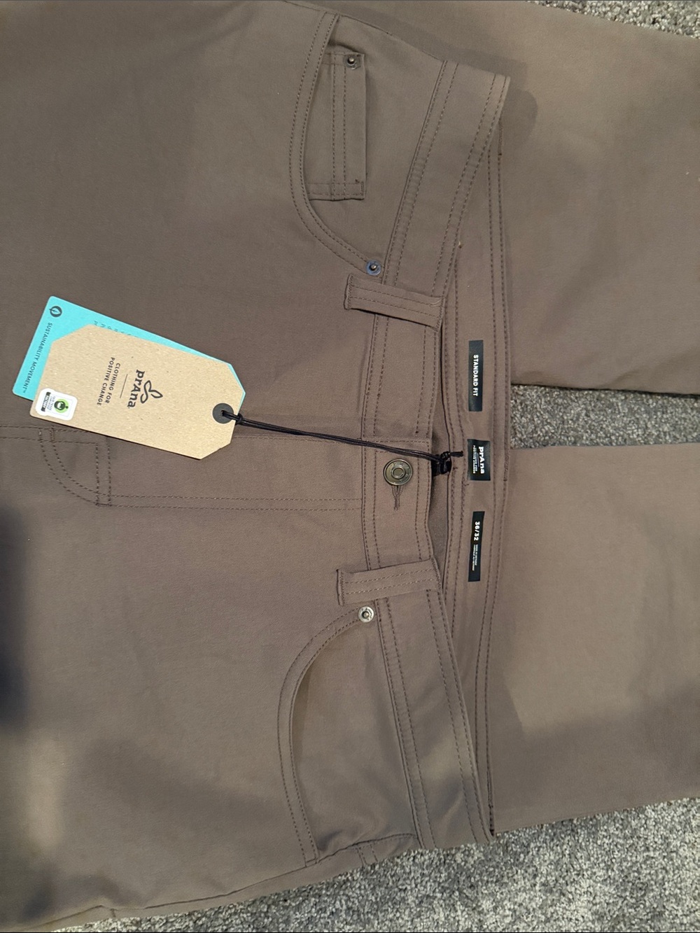 Prana Men's Taupe Chinos - Stretch Standard Fit